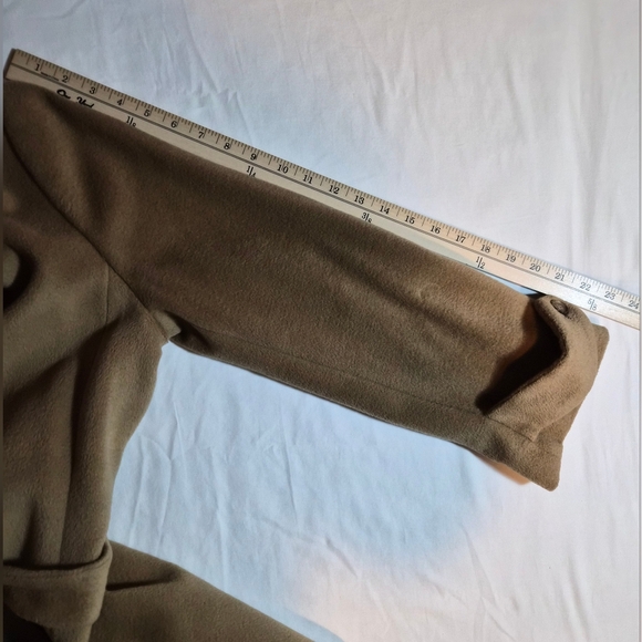 ​Talbots Petites Camel Wool & Angora Blend Belted Wrap Coat - Size 14P - Picture 7 of 8